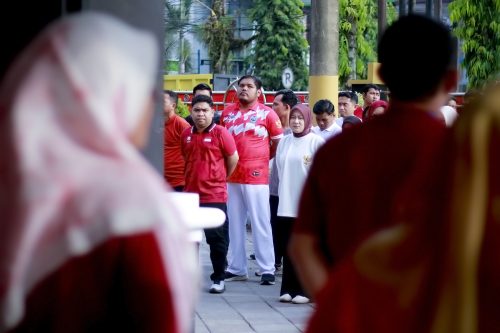Apel senin pagi sekaligus lomba HUT RI 81