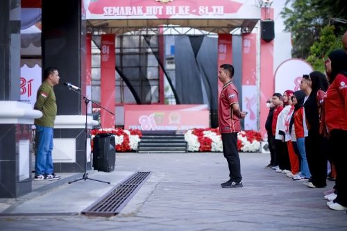 Apel senin pagi sekaligus lomba HUT RI 81